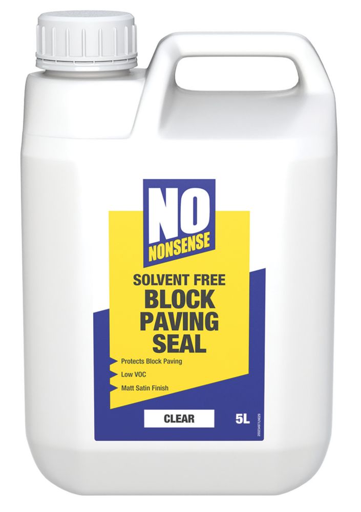 No Nonsense  Solvent-Free Block Paving Seal Clear 5Ltr
