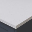 Wilsonart Omega Sleek Square Edge Matt White Quartz Effect Laminate Breakfast Bar 3000mm x 900mm x 22mm