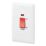 MK Base 45A 1-Gang DP Cooker Switch White with Neon with Red Inserts