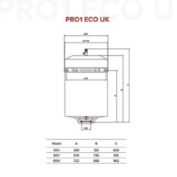 Ariston Pro 1 Eco Electric Storage Water Heater 3kW 49Ltr