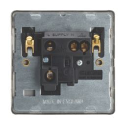 Contactum Lyric 13A Unswitched Fused Spur  Brushed Brass with Black Inserts