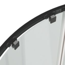 ETAL  Framed Offset Quadrant Shower Enclosure & Tray RH Matt Black 1180mm x 780mm x 1940mm