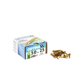 Optimaxx  PZ Countersunk  Wood Screws 5mm x 25mm 200 Pack