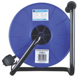 Masterplug Work Power 13A 4-Gang 40m  Large Plastic Open Reel 240V