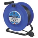 Masterplug Work Power 13A 4-Gang 40m  Large Plastic Open Reel 240V