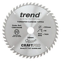 Trend CraftPo CSB/25048 Wood Circular Saw Blade 250 x 30mm 48T