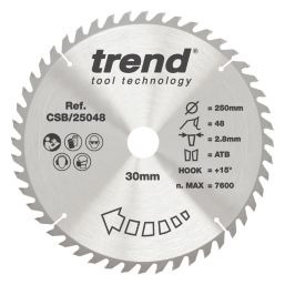 Trend CSB/25048 Wood Circular Saw Blade 250mm x 30mm 48T