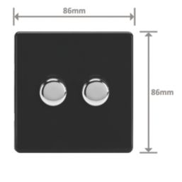 Varilight V-Pro 2-Gang 2-Way LED Dimmer Switch  Jet Black