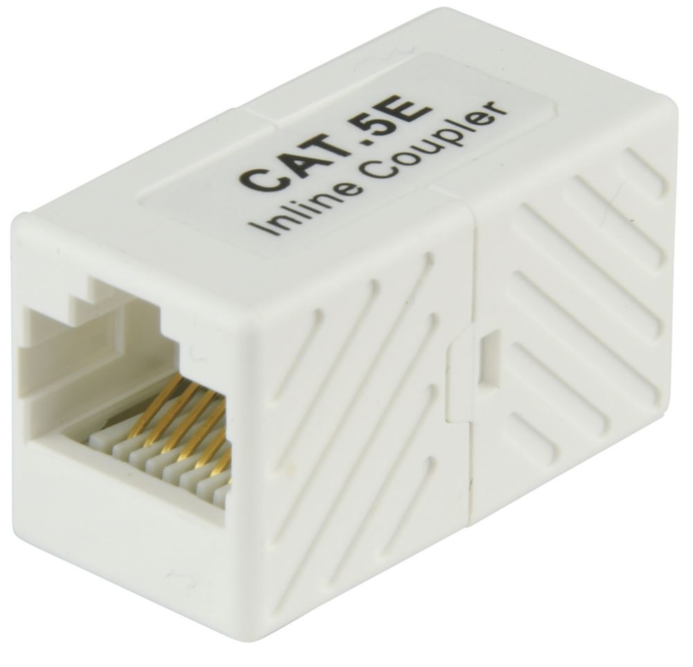 Philex Cat 5e RJ45 Coupler - Screwfix