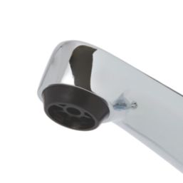 Essentials  Pillar Round Head High Neck Sink Taps Chrome 1 Pair