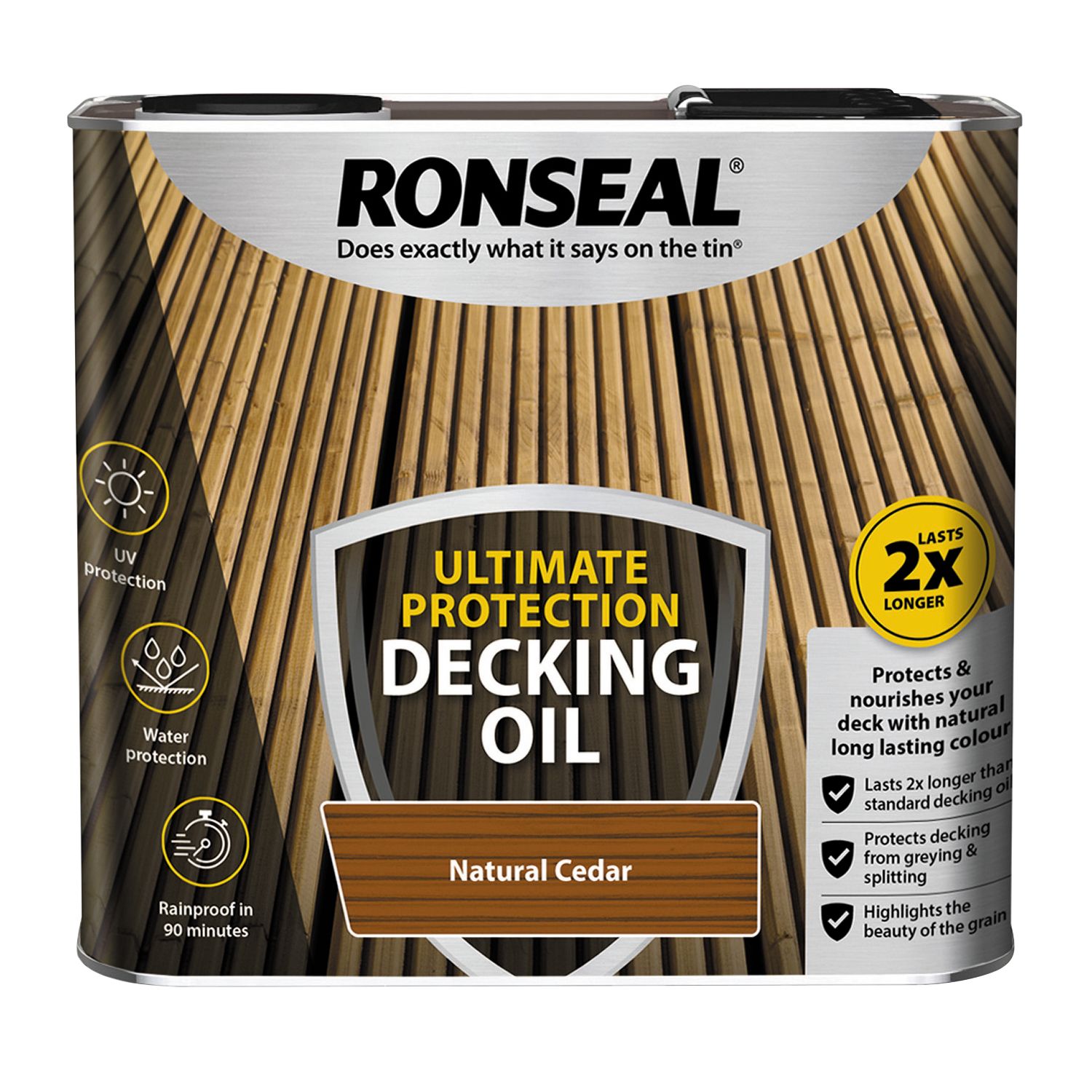 Ronseal Ultimate Protection 2.5Ltr Natural Cedar Decking Oil (10497)