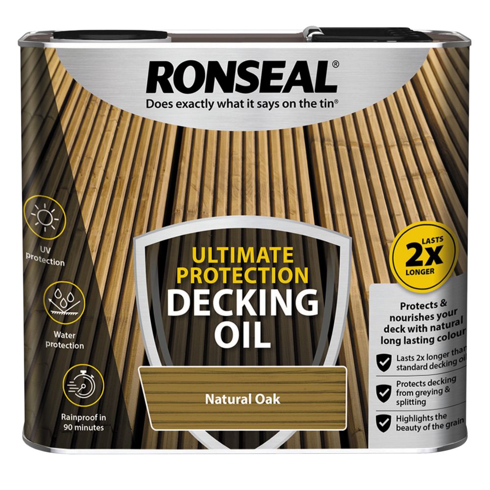 Ronseal Ultimate Protection 2.5Ltr Natural Oak  Decking Oil