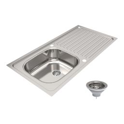 Utility 1 Bowl  Polished Stainless Steel Sink 1000mm x 500mm