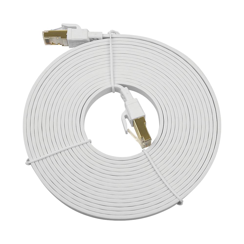 Labgear White Shielded RJ45 Cat 8 Patch Lead 5m - Screwfix