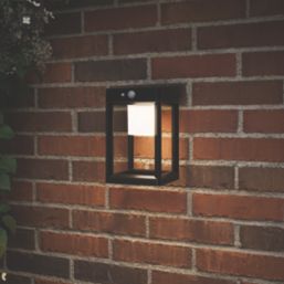 4lite Antheia Outdoor LED Solar Wall Lantern With PIR Sensor Anthracite 300lm