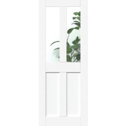 Green & Taylor Victorian 1-Clear Light Primed White Wooden Shaker Internal Door 1981mm x 838mm