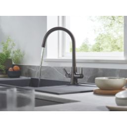 Bristan Echo Easyfit  Mono Sink Mixer  Gun Metal Gray 1 Pair