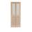 Victorian 1-Door 2-Frosted Light Unfinished Oak  Wooden 2-Panel Internal Bi-Fold Glazed 1981mm x 762mm