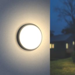 LAP Davenport Outdoor Round LED Bulkhead Black 12W 600lm