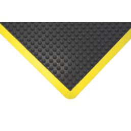 COBA Bubblemat Anti-Fatigue Floor Mat Black/Yellow 1.2m x 0.9m x 14mm