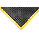 COBA Europe Bubblemat Anti-Fatigue Floor Mat Black / Yellow 1.2m x 0.9m x 14mm