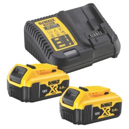 DeWalt DCFS950P2-GB 50mm 18V 2 x 5.0Ah Li-Ion XR Brushless Second Fix Cordless Stapler