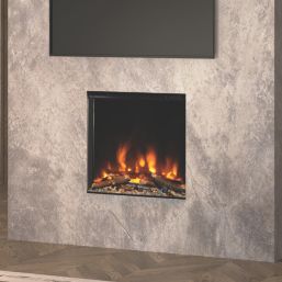Be Modern Pryzm Arteon 750-3SP Black Remote Control Wall-Mounted Electric Inset Fire 762mm x 257mm x 791mm
