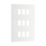 British General Nexus 800 Grid 9-Module Grid Faceplate White