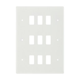 British General Nexus 800 Grid 9-Module Grid Faceplate White