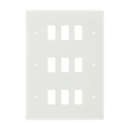 British General Nexus 800 Grid 9-Module Grid Faceplate White