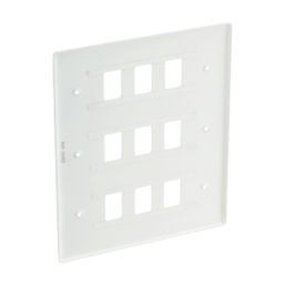 British General Nexus 800 Grid 9-Module Grid Faceplate White