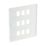 British General Nexus 800 Grid 9-Module Grid Faceplate White