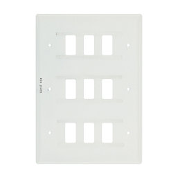 British General Nexus 800 Grid 9-Module Grid Faceplate White