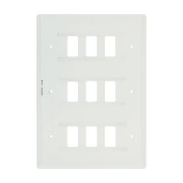 British General Nexus 800 Grid 9-Module Grid Faceplate White