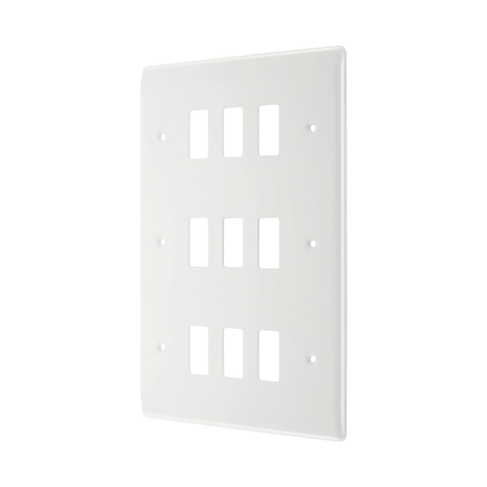 British General Nexus 800 Grid 9-Module Grid Faceplate White