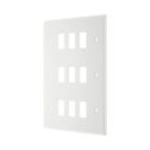 British General Nexus 800 Grid 9-Module Grid Faceplate White