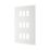 British General Nexus 800 Grid 9-Module Grid Faceplate White
