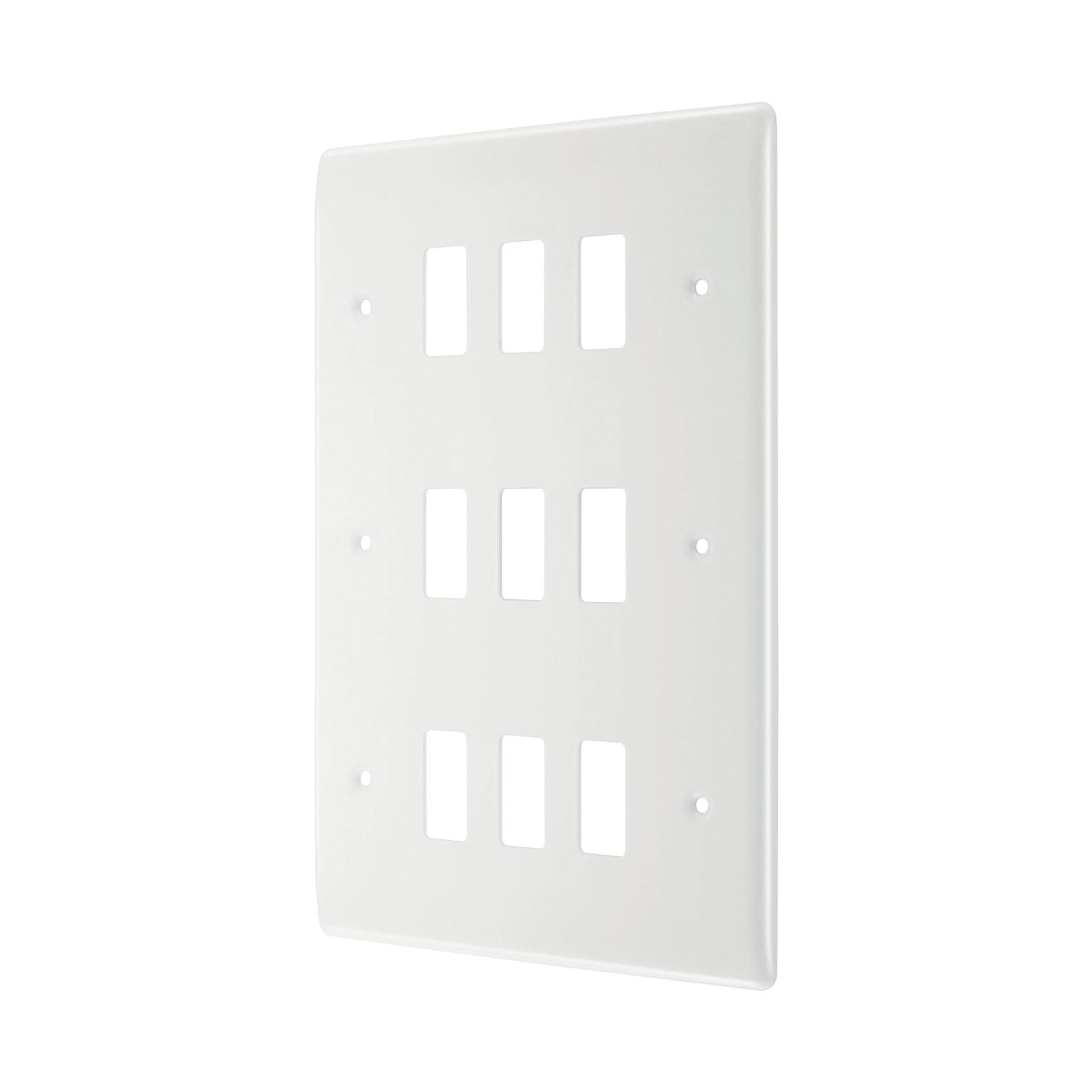 British General Nexus 800 Grid 9-Module Grid Faceplate White (104PY)