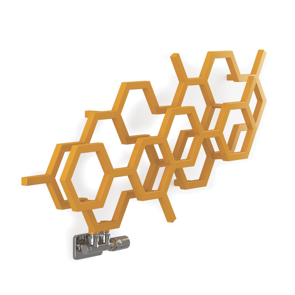 Terma Hex Radiator 502m x 1126mm Mustard 1081BTU - Screwfix