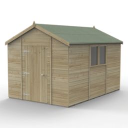 Forest Timberdale 8' 6" x 12' (Nominal) Apex Tongue & Groove Timber Shed with Base