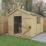 Forest Timberdale 8' 6" x 12' (Nominal) Apex Tongue & Groove Timber Shed with Base