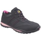 Amblers FS47 Size 9 Womens Black/Pink   Steel Toe Cap Safety Trainers