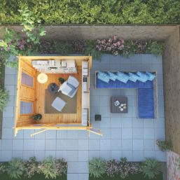 Mercia Studio 9' x 9' (Nominal) Pent Timber Log Cabin