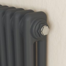 Azur 1800mm x 380mm 3607BTU Anthracite Vertical 2 Column Radiator