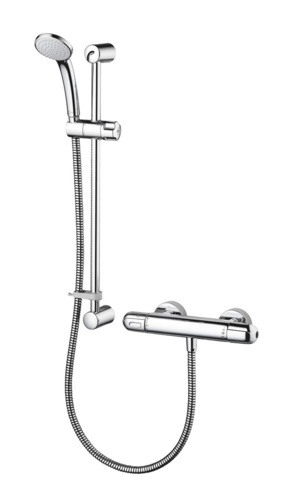 Ideal Standard Alto EV Gravity-Pumped Flexible Exposed Chrome Thermostatic Mixer Shower