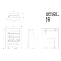 Focal Point Horizon Chrome Rotary Control Inset Gas Full Depth Fire 480mm x 180mm x 585mm
