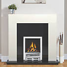 Focal Point Horizon Chrome Rotary Control Inset Gas Full Depth Fire 480mm x 180mm x 585mm