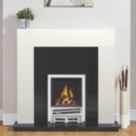 Focal Point Horizon Chrome Rotary Control Inset Gas Full Depth Fire 480mm x 180mm x 585mm