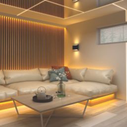 4lite LiteGlo Indoor & Outdoor 5m LED Warm White COB Strip Light Kit 4.8W 480lm