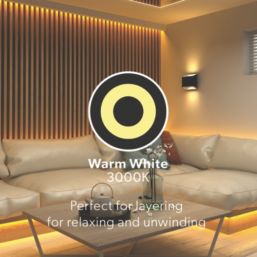 4lite LiteGlo Indoor & Outdoor 5m LED Warm White COB Strip Light Kit 4.8W 480lm